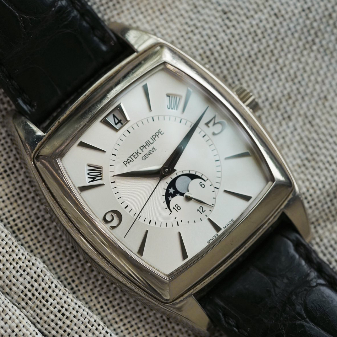 99新 Patek Philippe/百达翡丽 型号5135G 18k白金材质 单表