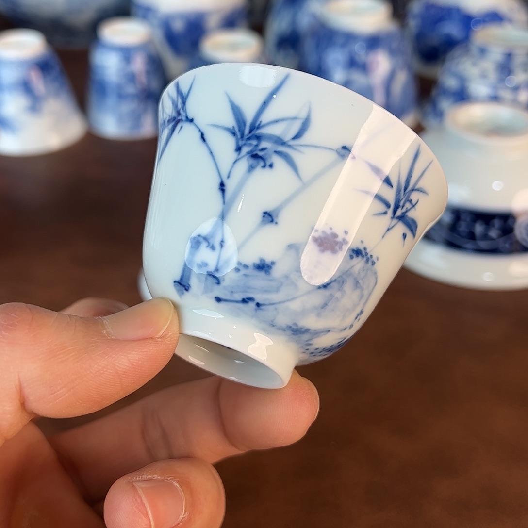 杯东**天景德镇全手工手绘陶瓷
