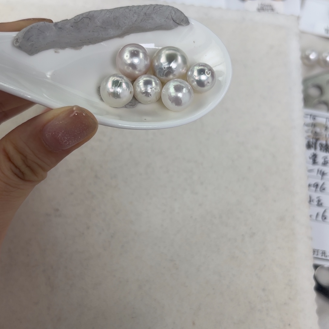 定制海水珍珠裸珠未镶嵌9-14mm澳白裸珠