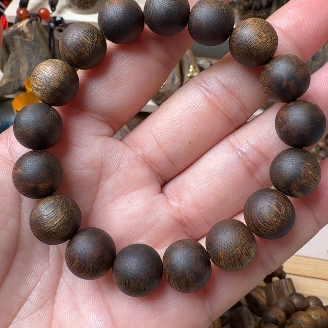 手串沉香单圈12M高品质圆珠