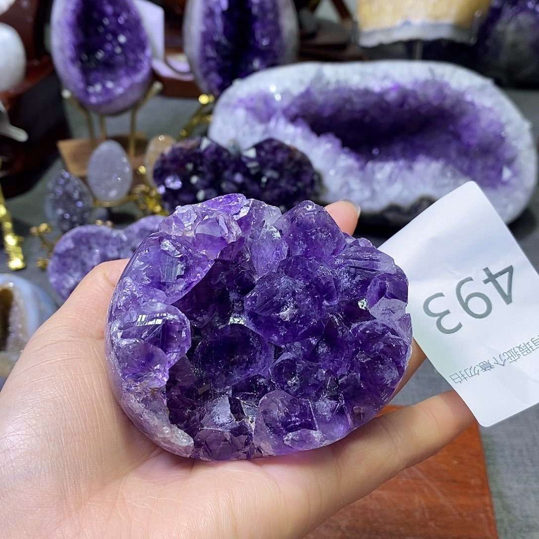 紫晶未镶嵌珠宝半成品