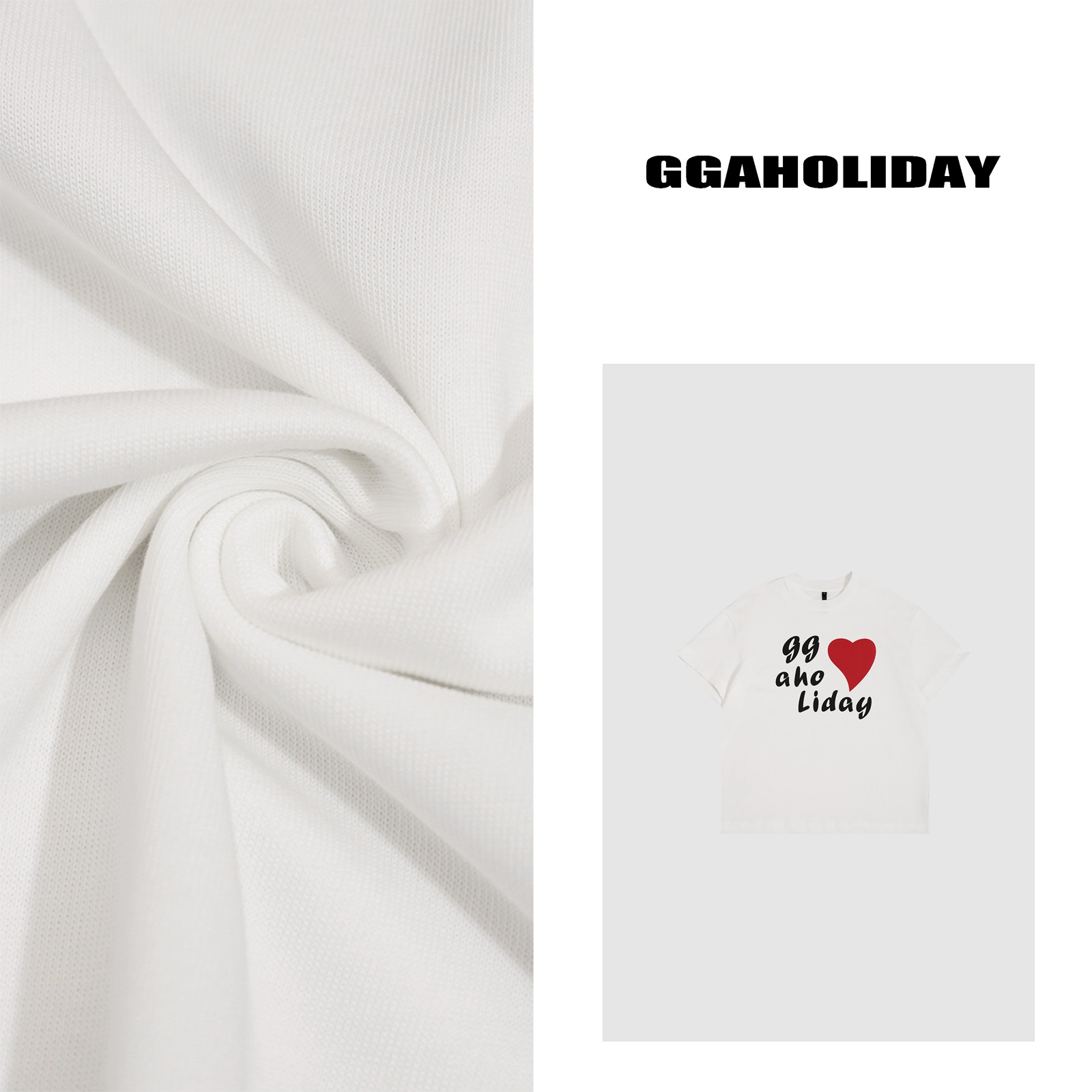 【上新】GGAHOLIDAY新款时尚休闲立体印花简约百搭显瘦T恤-152324