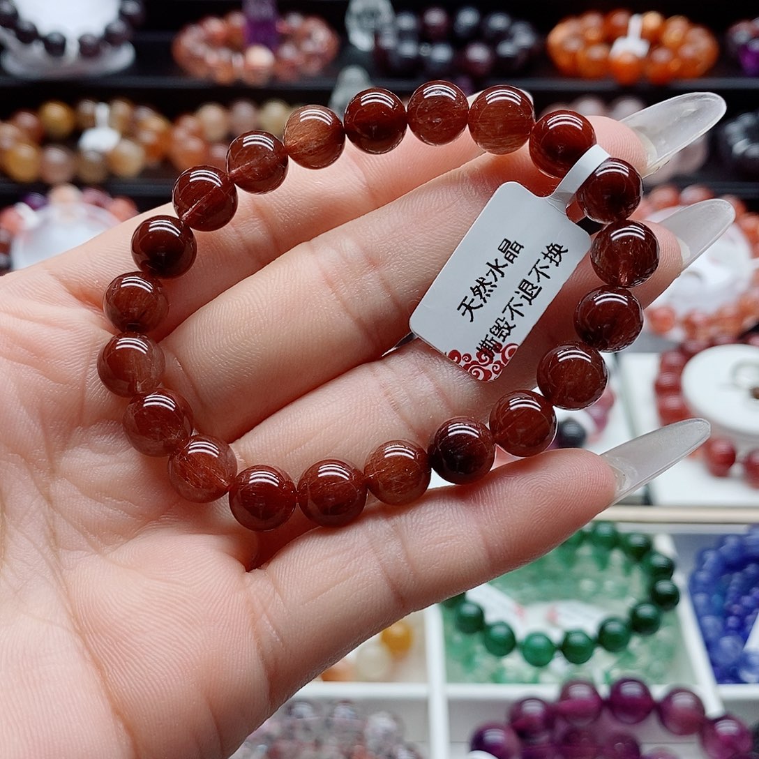 未镶嵌手链水晶红发晶