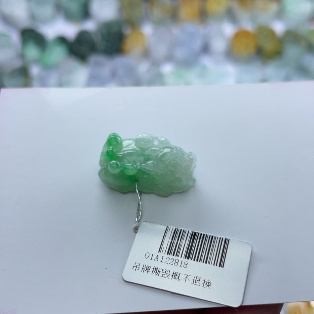 翡翠颈饰未镶嵌貔貅