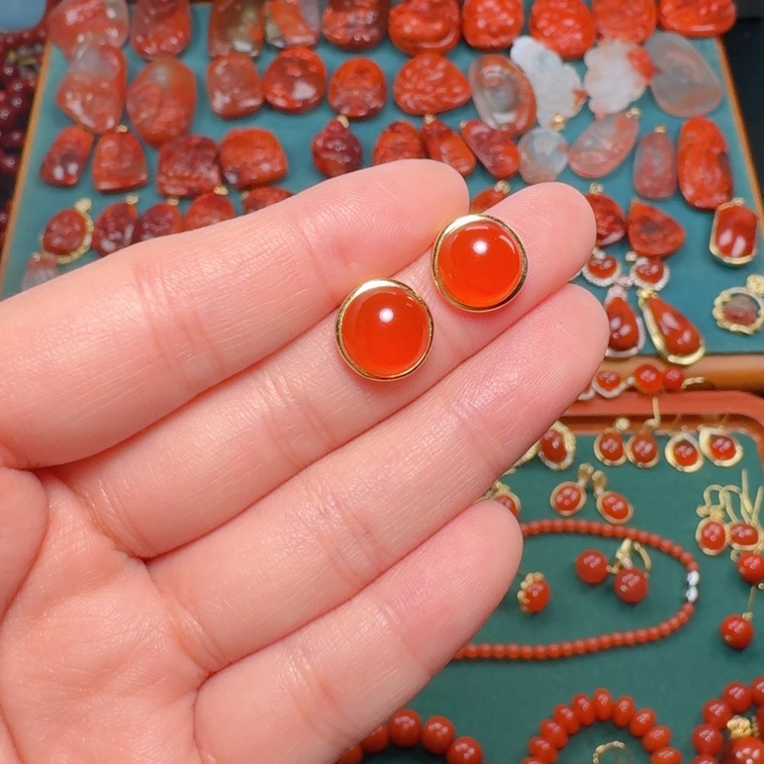 南红玛瑙南红银S925镶嵌