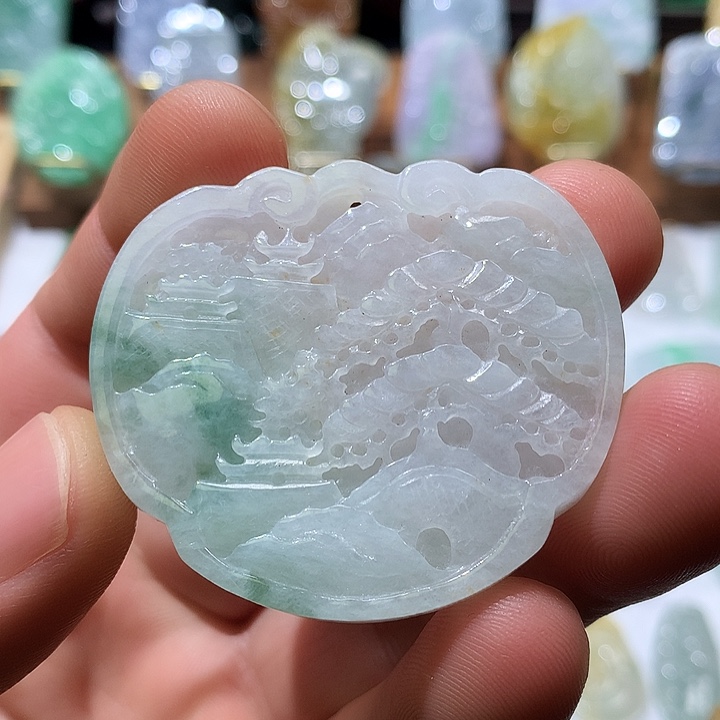 翡翠颈饰未镶嵌挂件