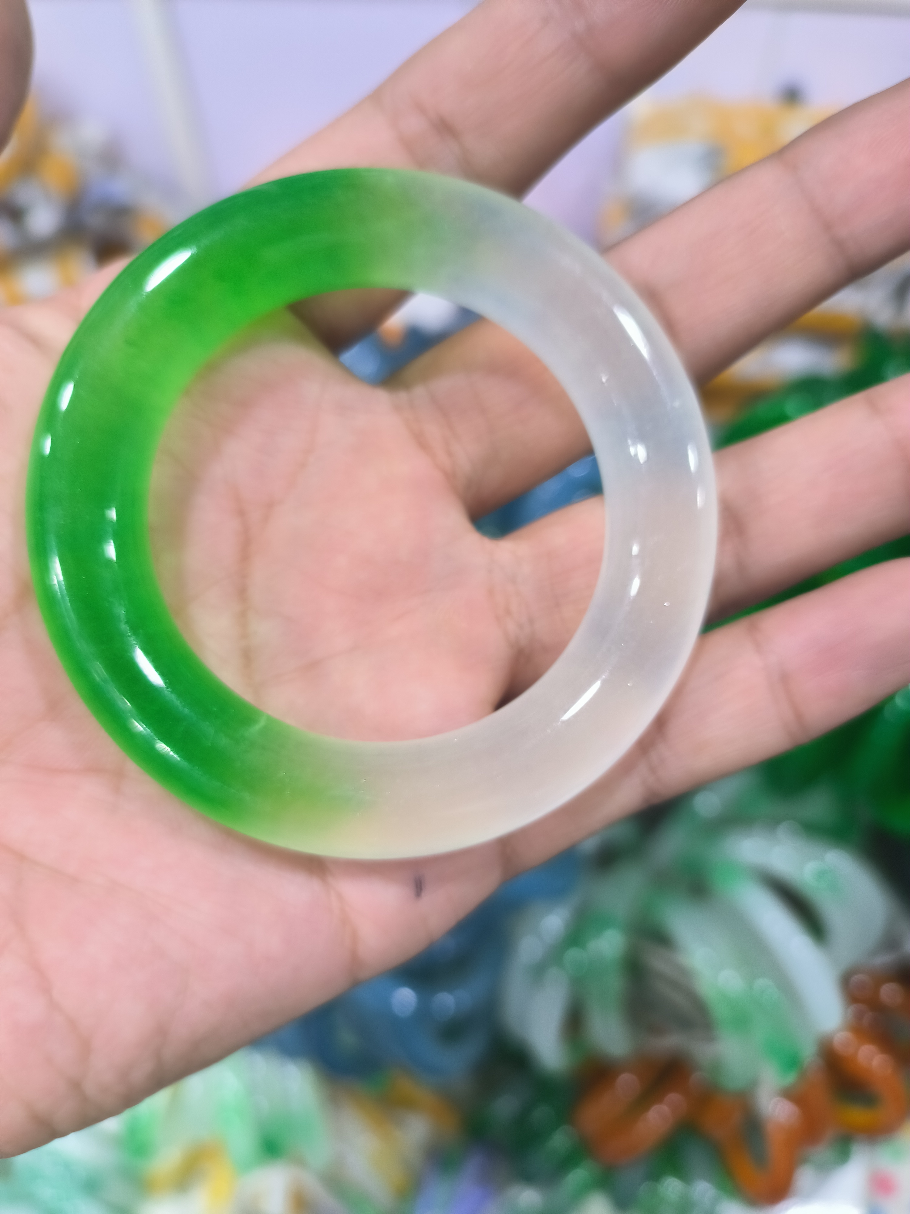 1423号双色胖圆条手镯