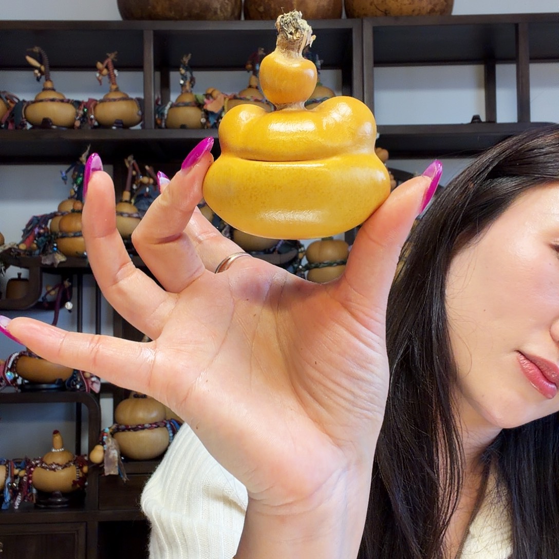 懒***子熊猫脸钱袋子葫芦把件