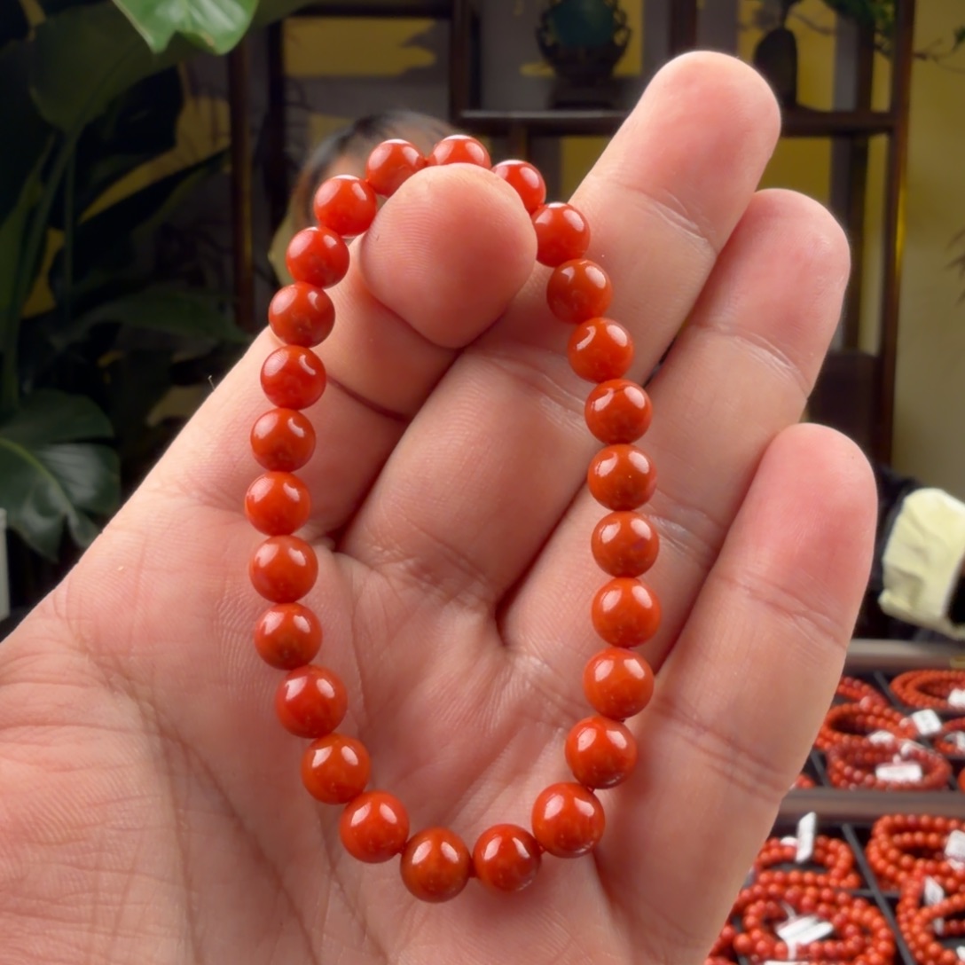 南红玛瑙未镶嵌手链7