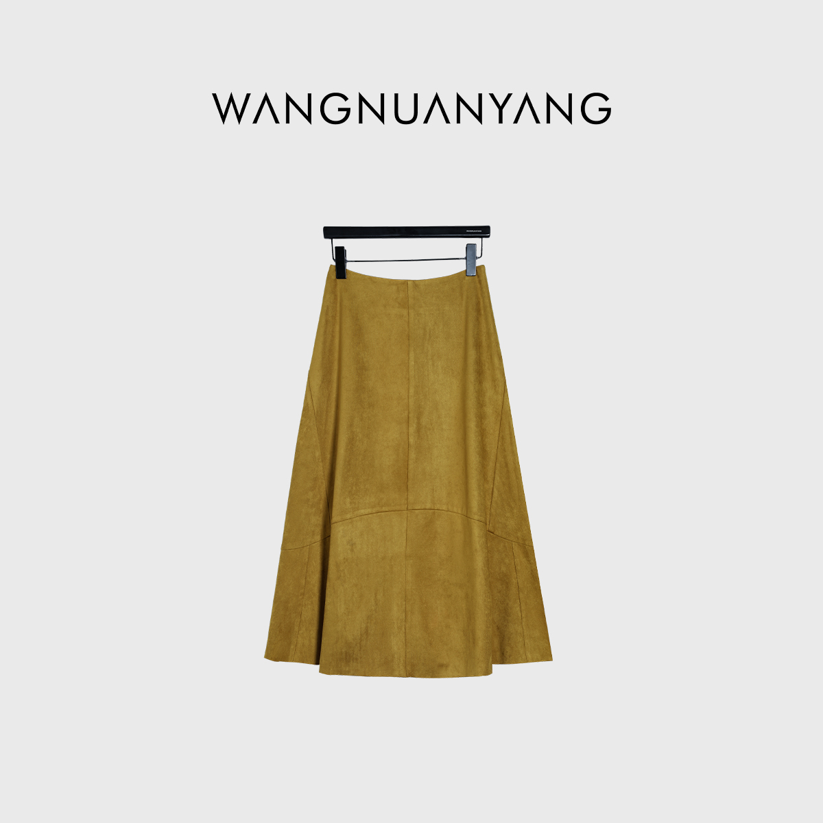 【WNY STUDIO】焦点｜定染秀场色系麂皮绒高腰半身裙（23N80101）