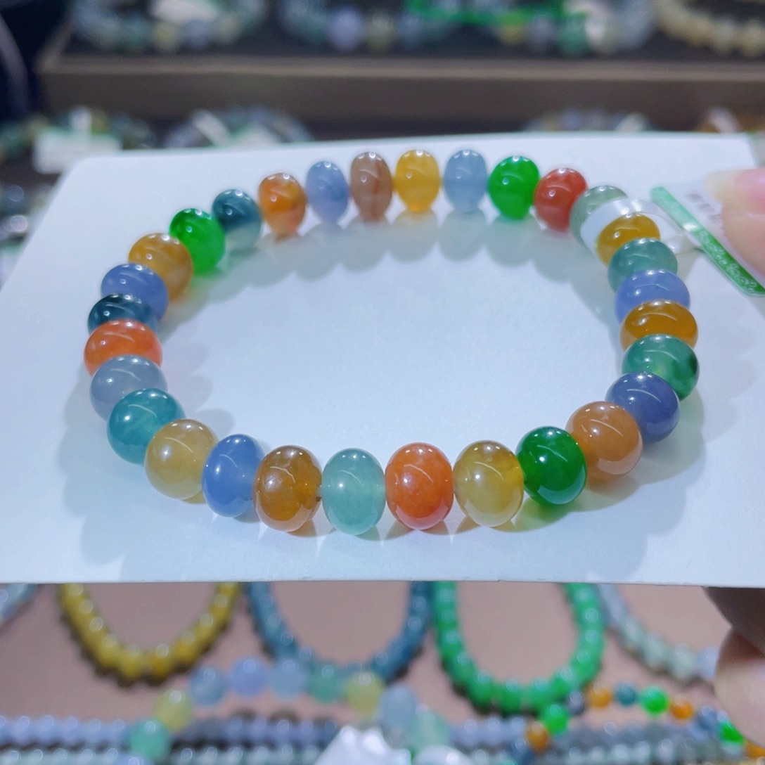 未镶嵌手链翡翠浓艳冰糖果