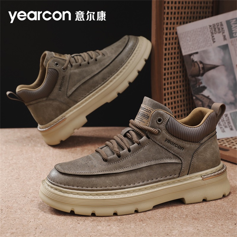 YEARCON/意尔康秋季马丁靴户外登山徒步防滑耐磨大底百搭工装鞋