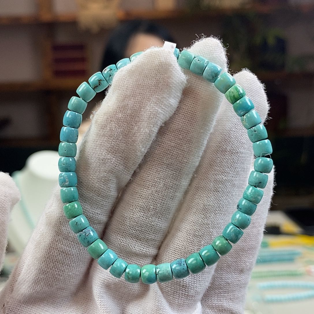 绿松石A21直切卡4.8未镶嵌