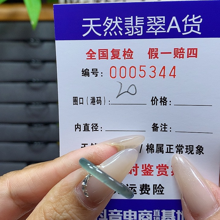 翡翠戒圈未镶嵌     5344
