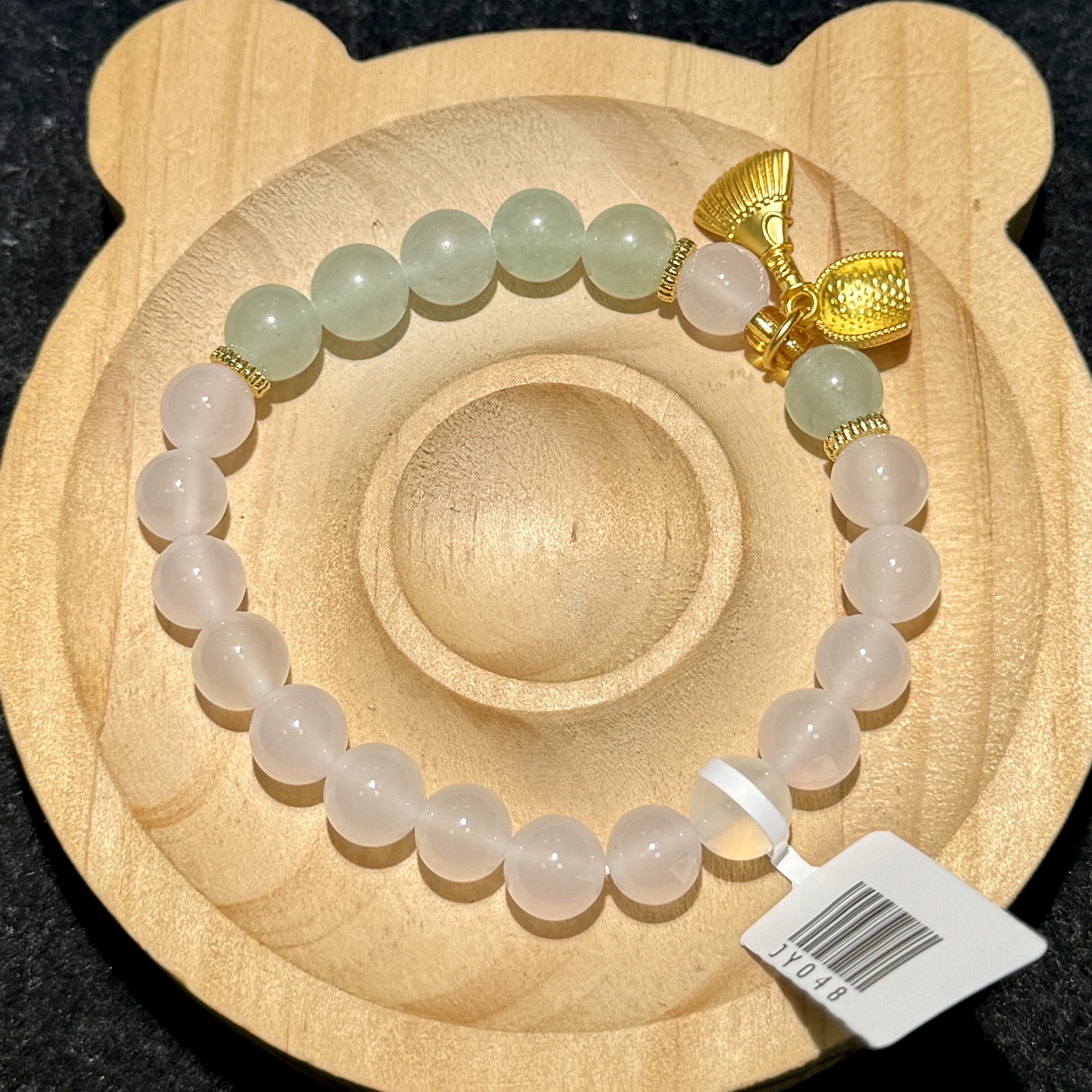 新人福利-玛瑙白绿手串JY048