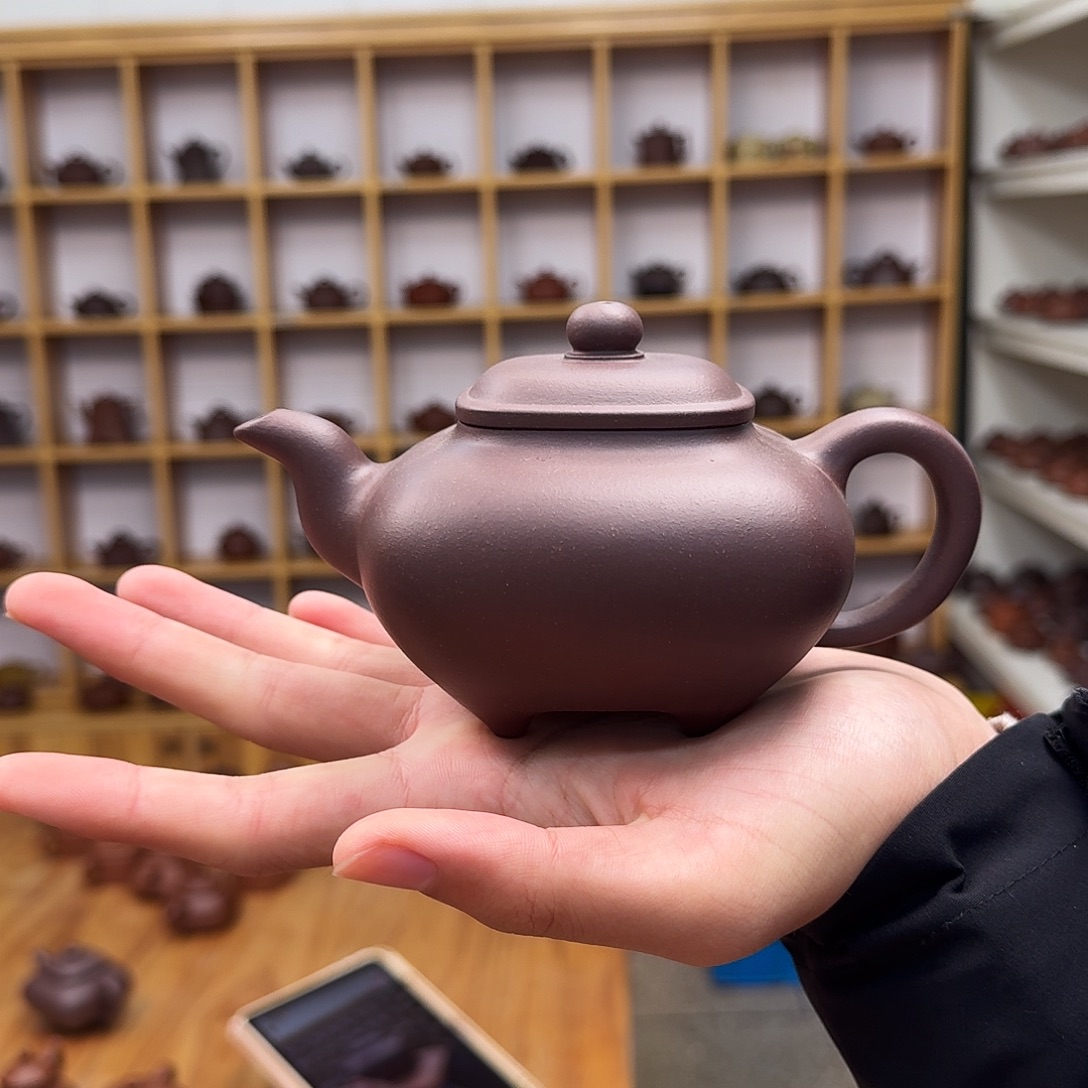 紫砂茶壶传炉300cc天青
