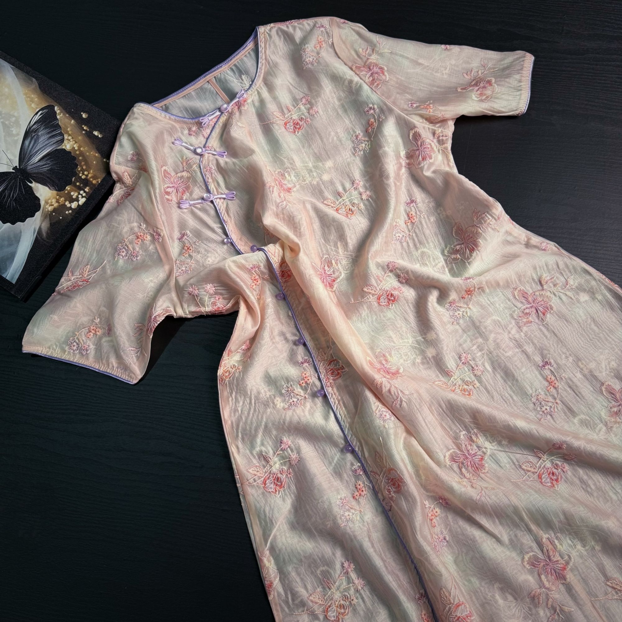 新中式国风中长款气质斜襟夏季短款复古内衬女款上衣民国风