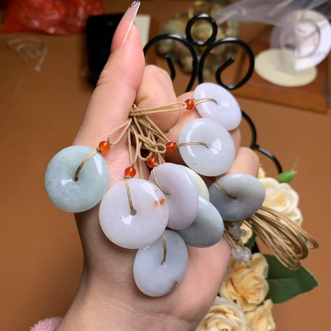 翡翠天然A货平安扣一个多样性发货