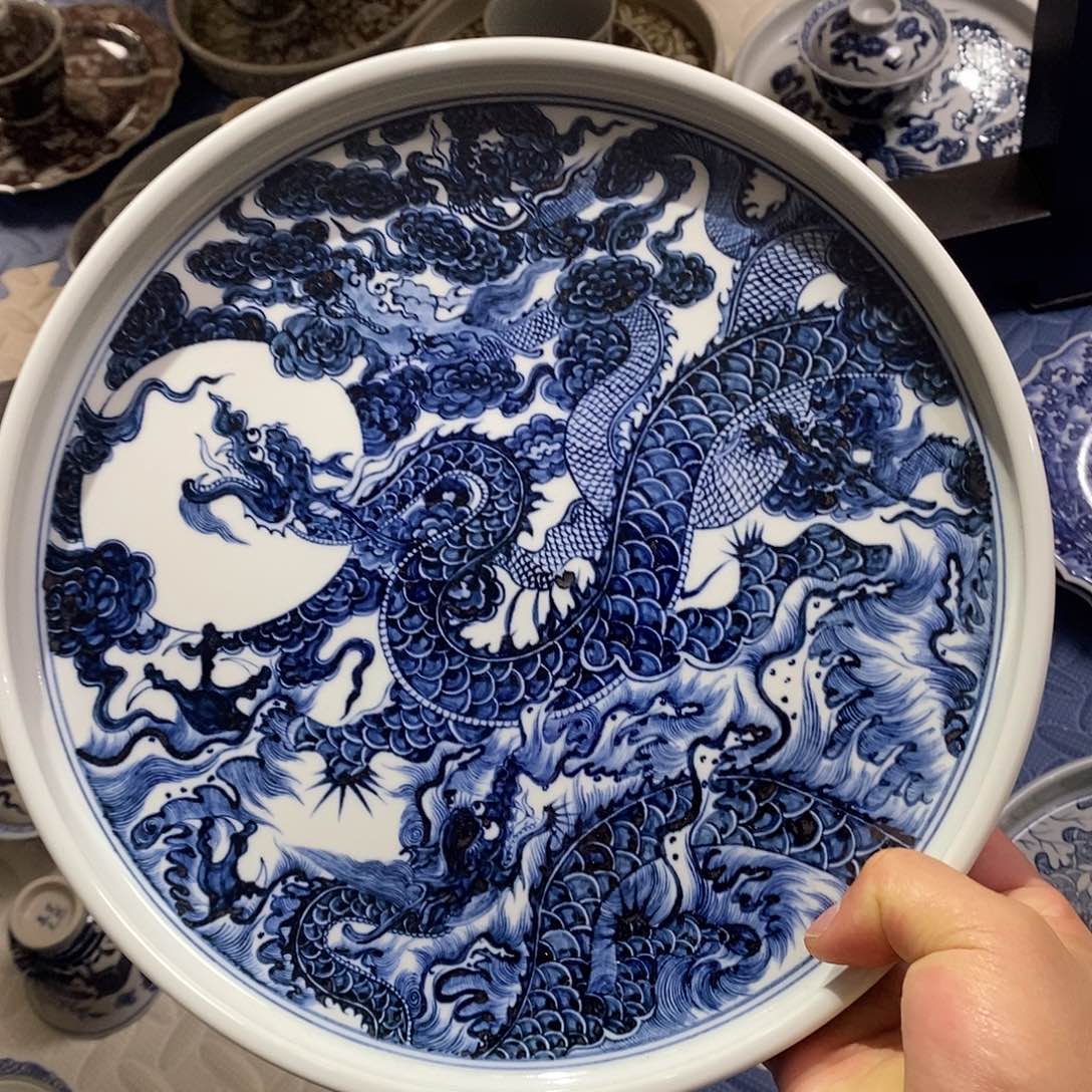 五龙大壶承 直径：27c m