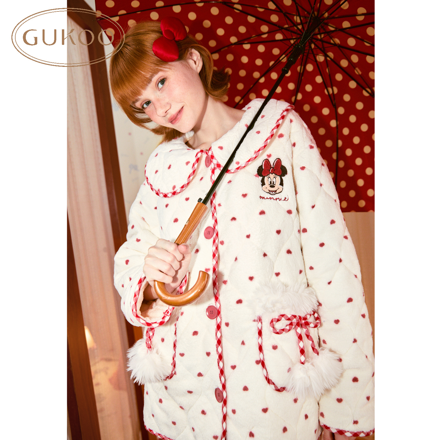【小熊粉丝专享】Gukoo果壳迪士尼联名加绒加厚夹棉家居服套装合集