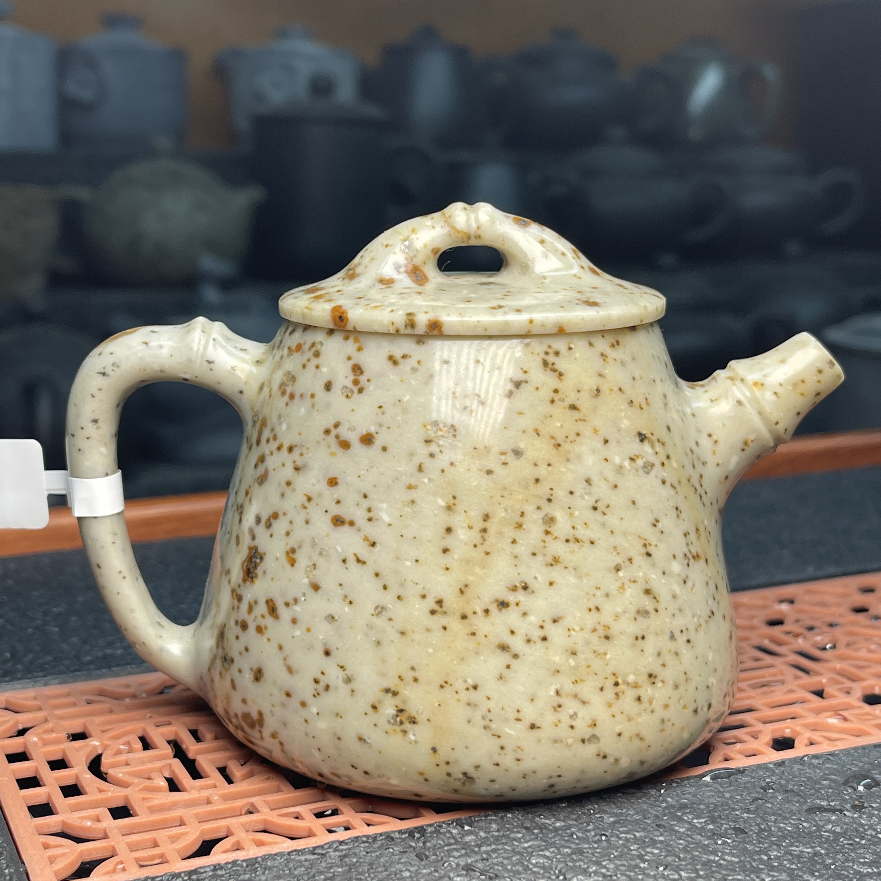 直播专享冰碛玉纯手工养生透光竹节茶壶家用复古日式