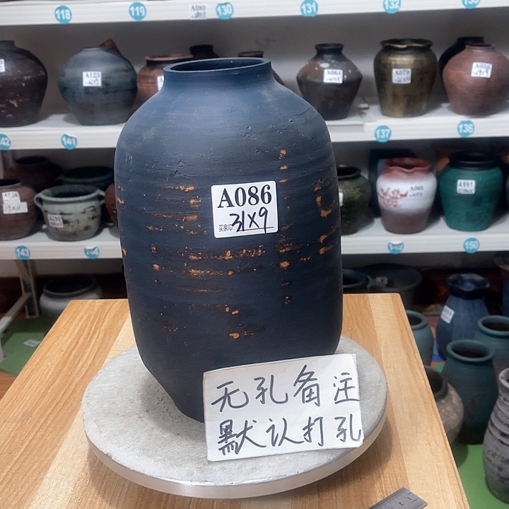 红陶手工制作工艺花盆