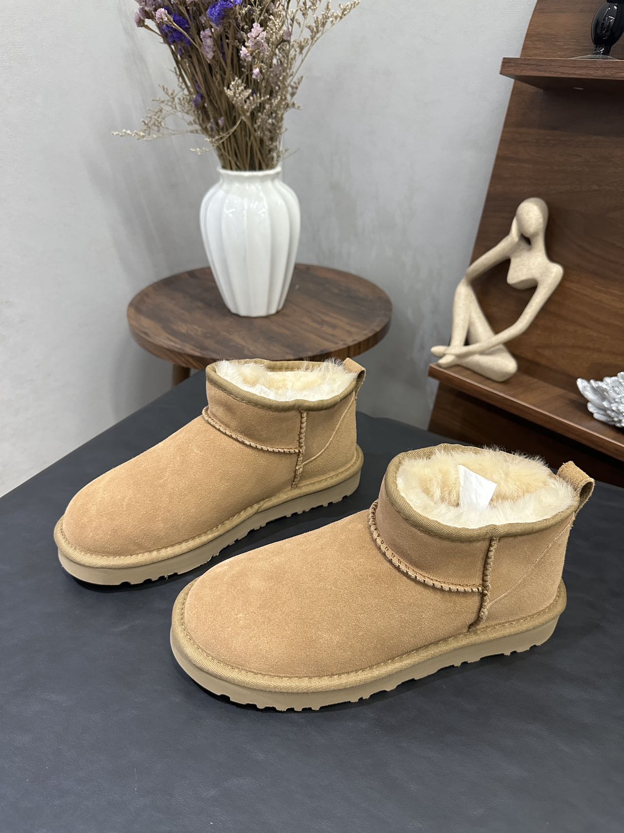 【新版Mini款】冬雨同款Mini低筒真皮毛保暖雪地靴百搭