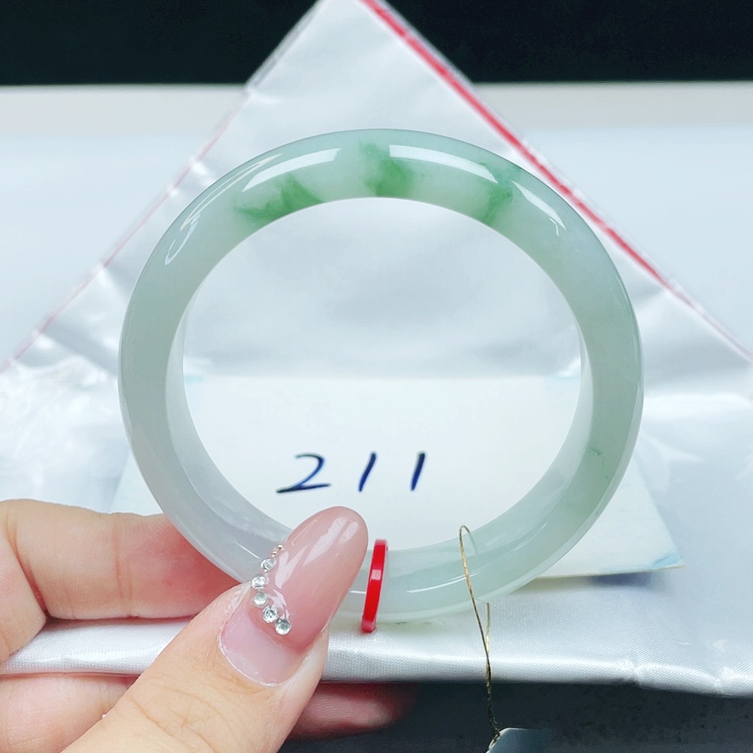 翡翠未镶嵌手镯 正圈53+