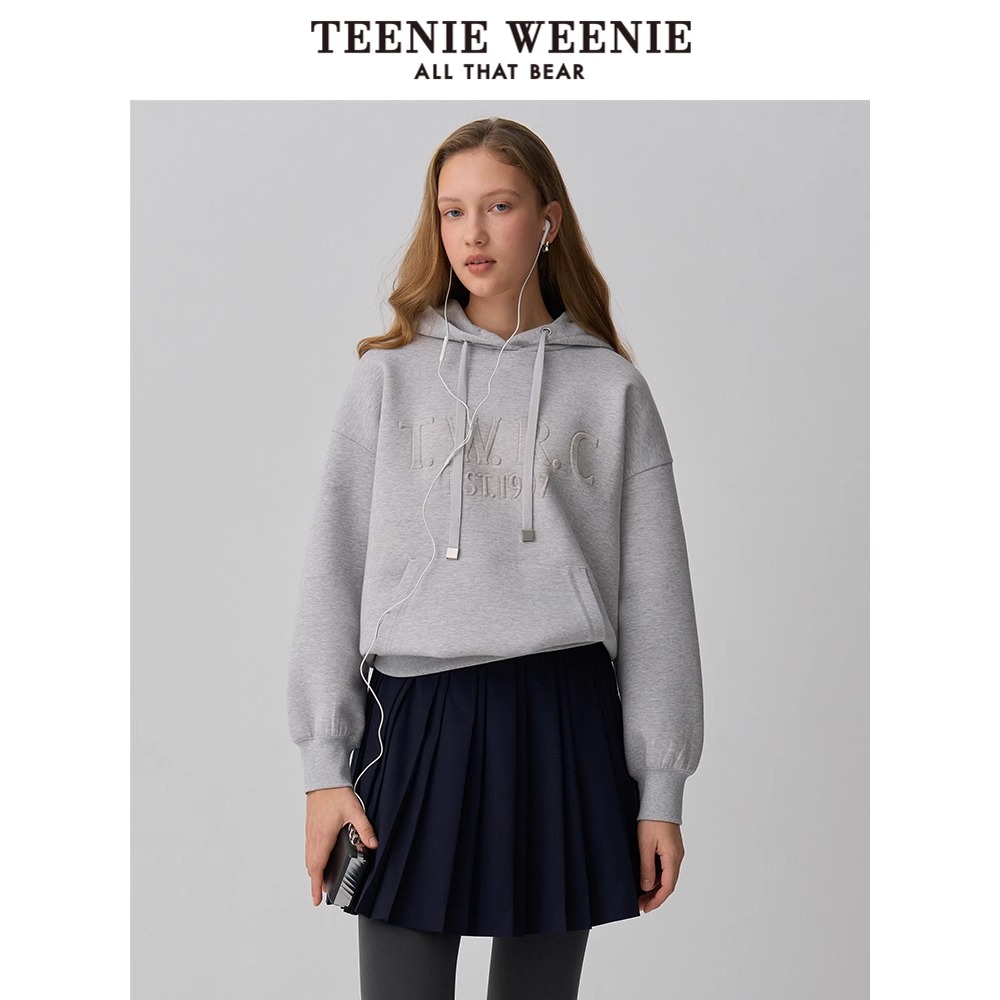 【达人专属】TeenieWeenie小熊连帽卫衣25宽松美式休闲上衣女0128