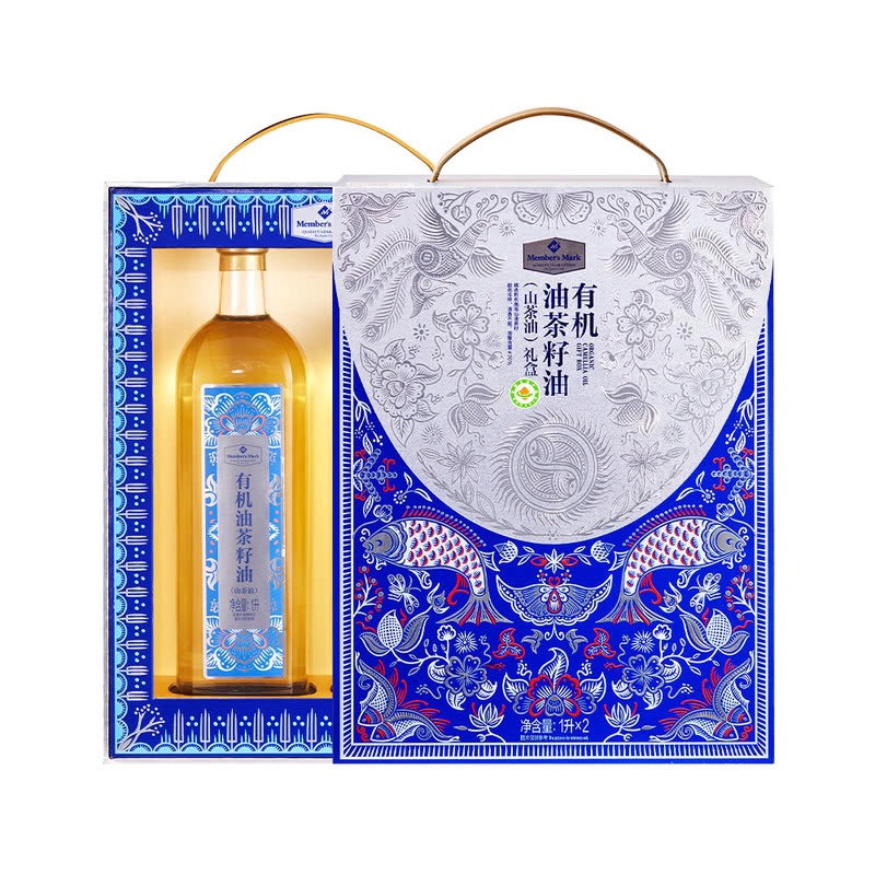 Members Mark/山姆有机油茶籽油（山茶油）礼盒1L*2