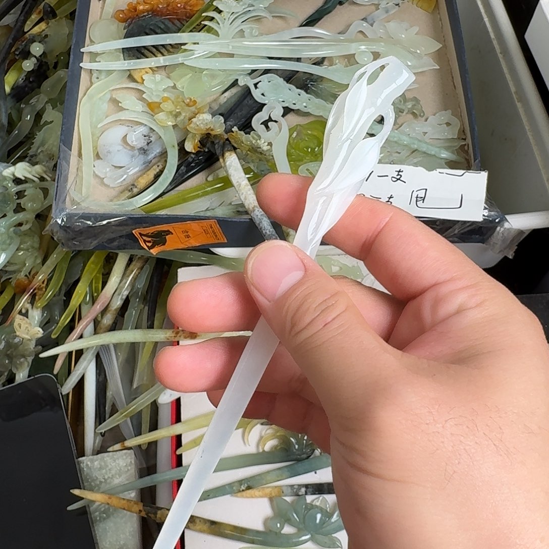 未镶嵌蛇纹石玉发饰