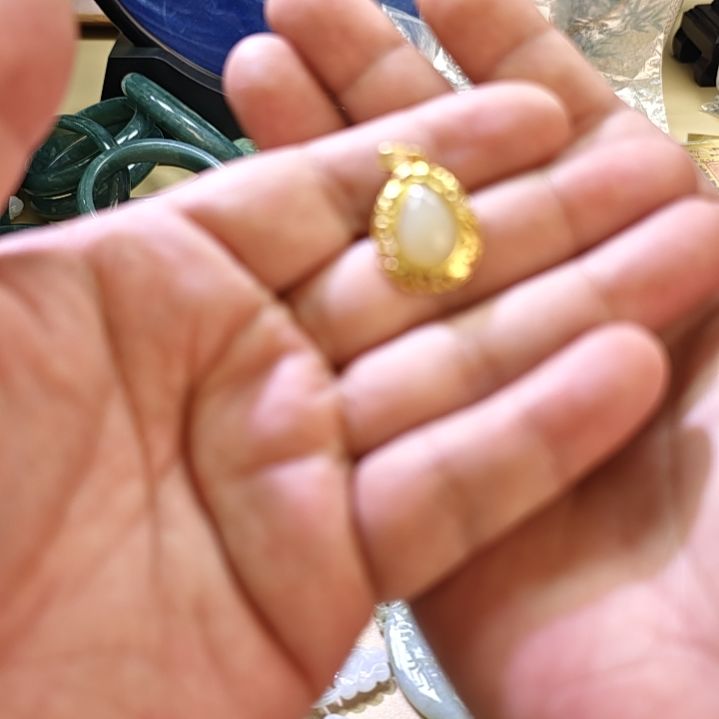 和田玉颈饰银S925镶嵌05585686989