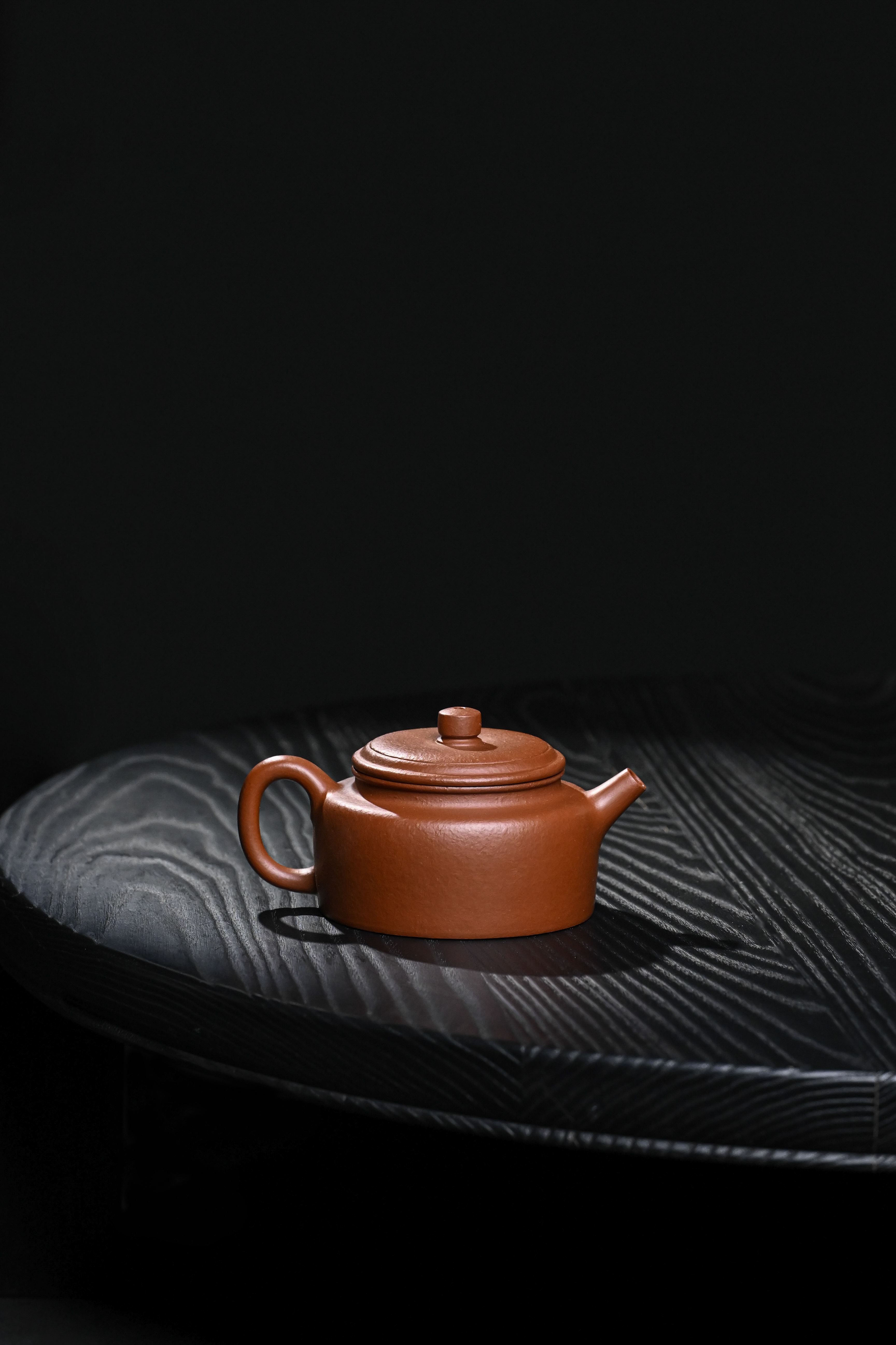 【朱泥·全手德钟】原矿紫砂朱泥手制德钟160cc刘