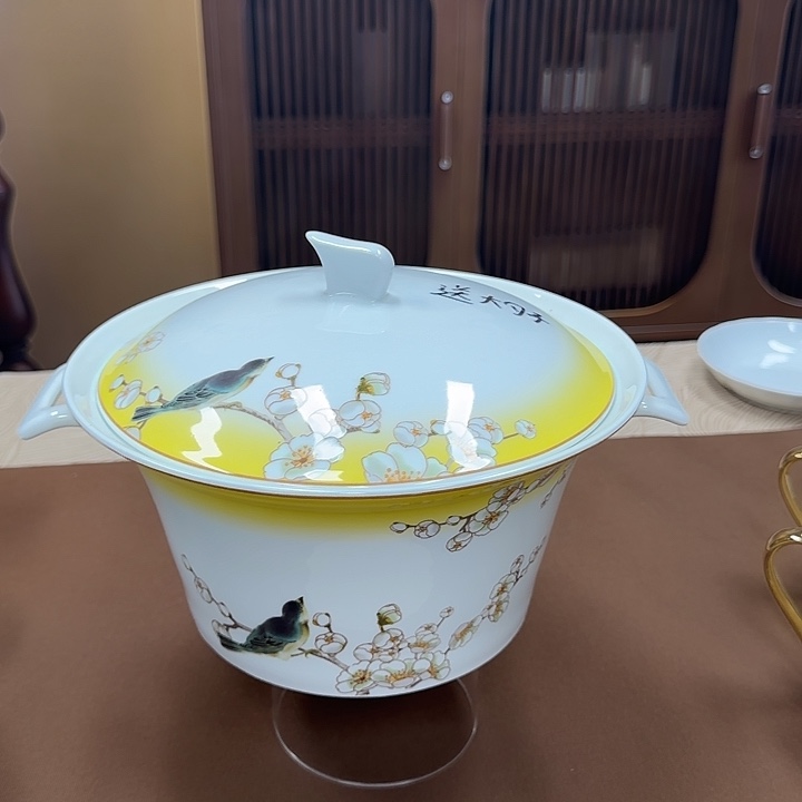 青花瓷喜上眉梢汤锅+盖十勺