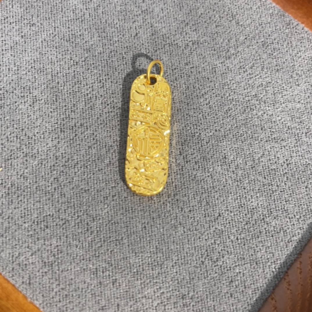 库2R01078吉言碎冰冰提溜足金999 吊坠大件