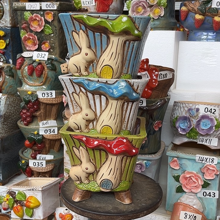 紫砂花盆粗陶材质多肉花盆