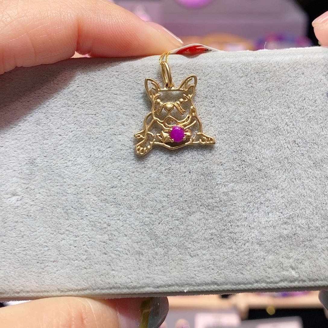 苏纪石（舒俱来）18K金镶嵌吊坠(不含链)