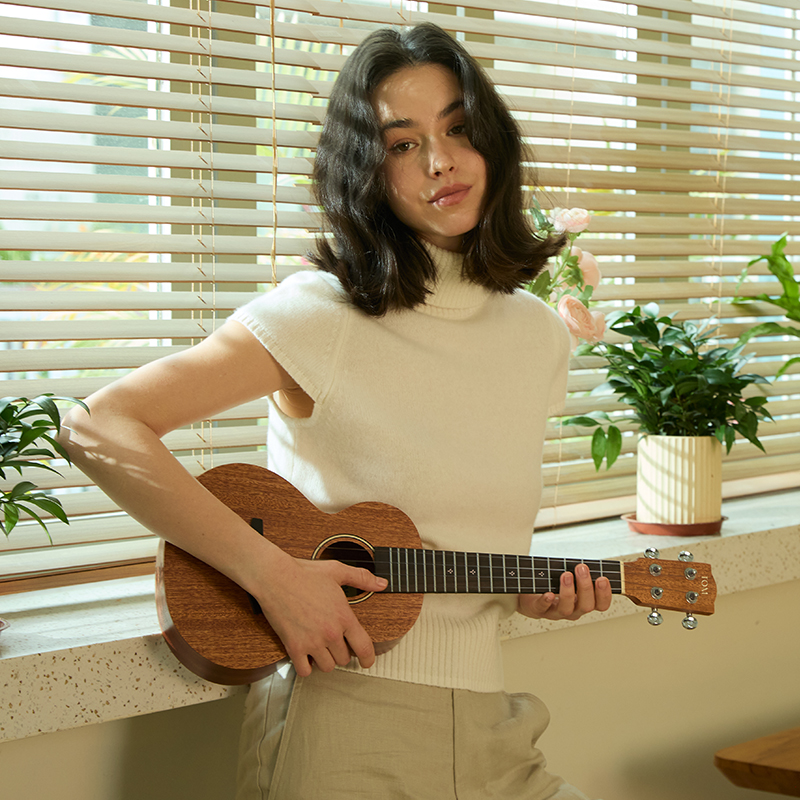 TOM T3PRO桃花心单板TUC200尤克里里新手初学者小吉他17寸23寸