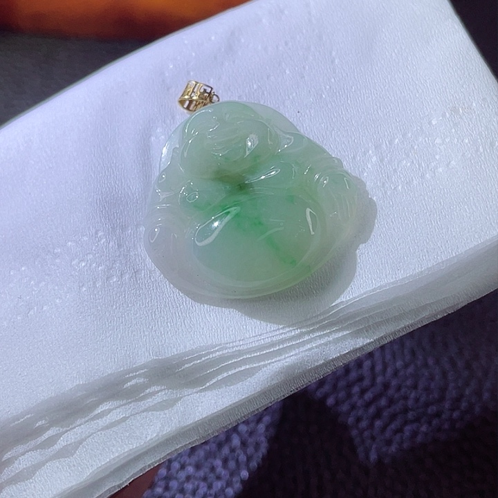 定制翡翠18K金镶嵌翡翠