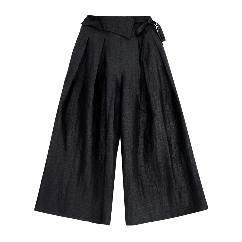 娑尔墨禅非遗香云纱桑蚕丝休闲显瘦净版神裤阔腿裤SJ1KB03478