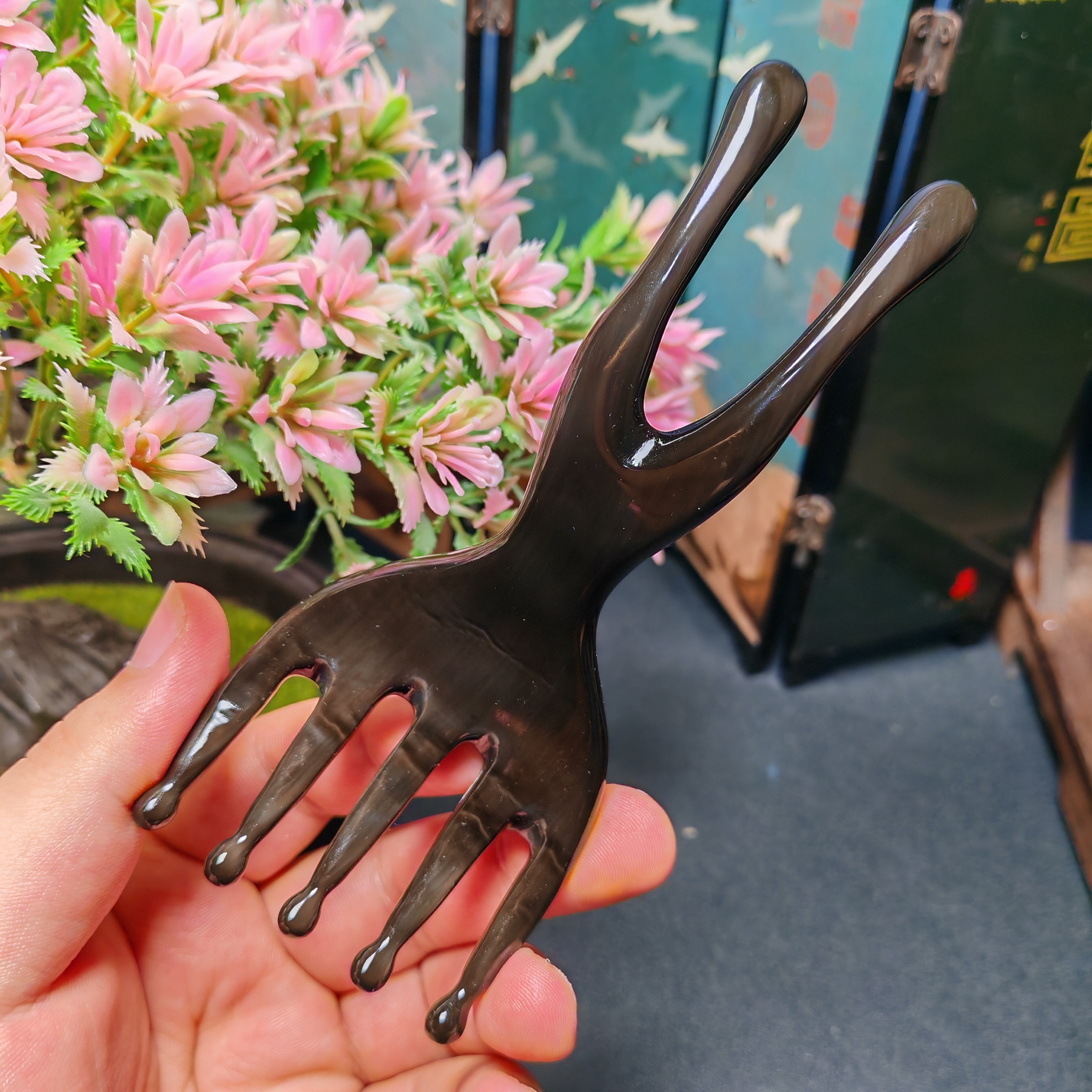 板娘专享白水牛角黑金刚美鼻耳刮元气质灸齿按摩耙-400