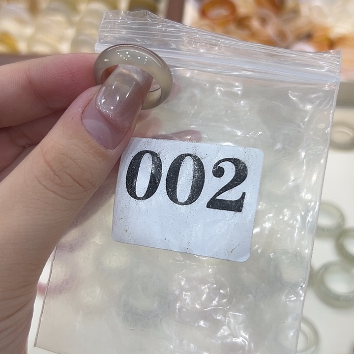 合金戒指玛瑙/玉髓2港12