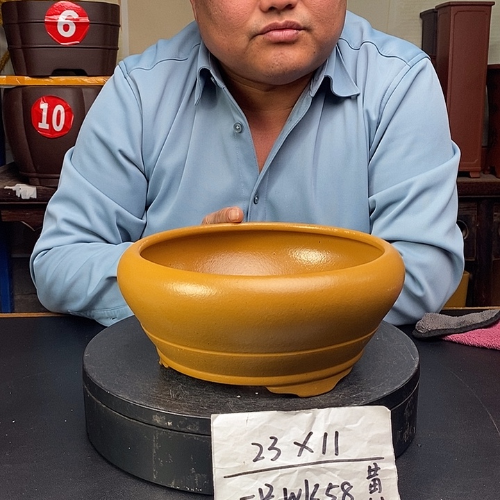 紫砂花盆货号一只WK58