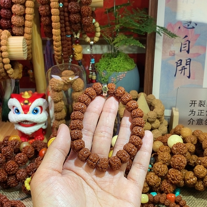 金刚菩提手串12玉华藏切单圈金标款