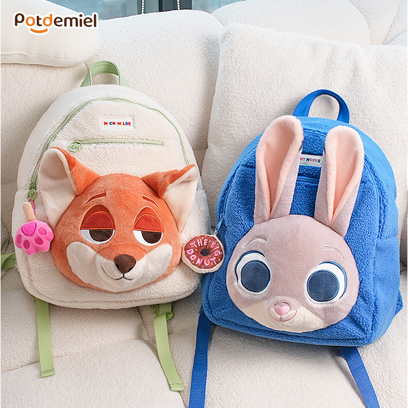 【新年礼物】蜂蜜罐疯狂动物城系列尼克朱迪卡通学生大容量双肩书包