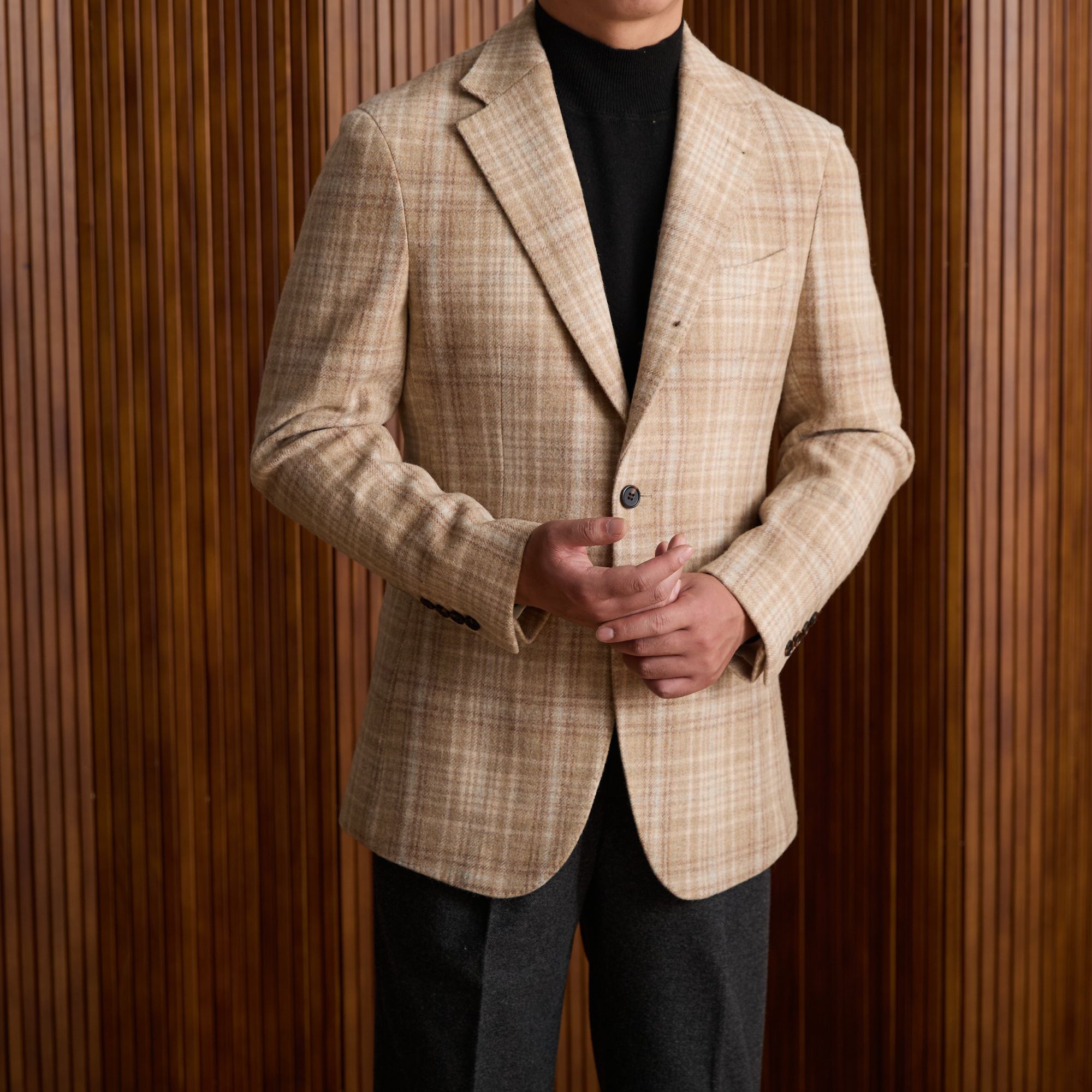 西格Xg 【纯羊毛对格纹】秋冬重磅100%羊毛轻奢修身西服6407