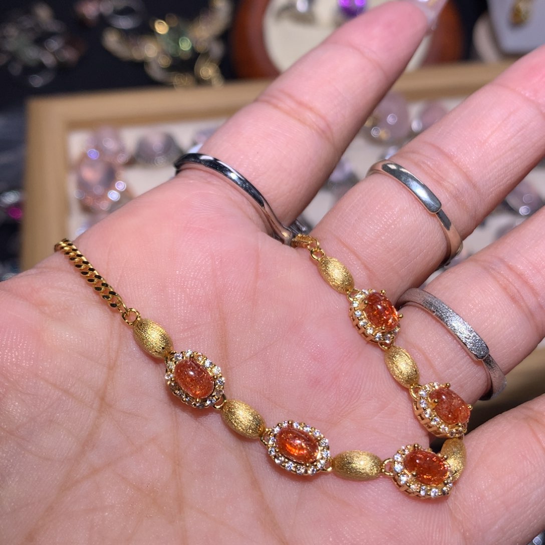 【闪购商品】水晶戒指银S925镶嵌暴**黄戒指