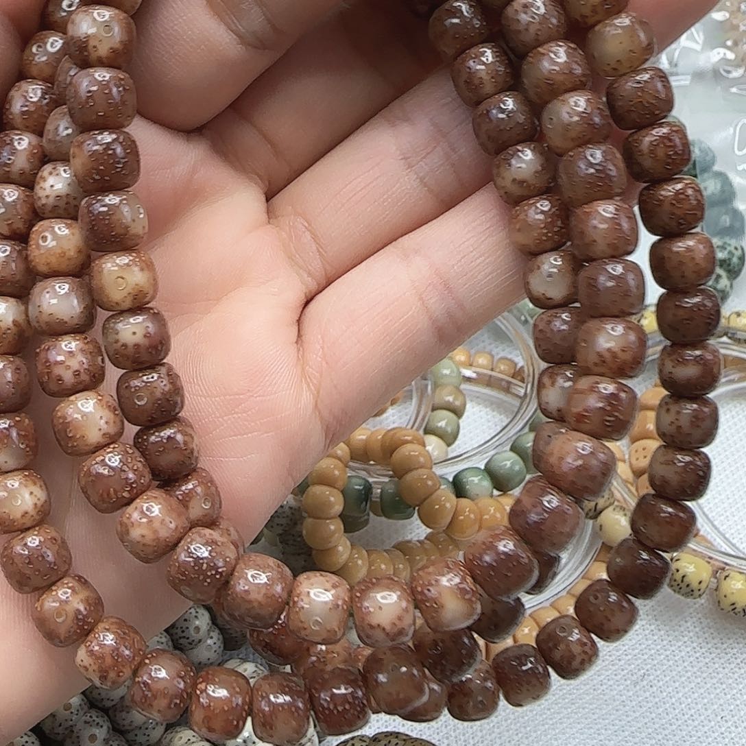 蹦***Q手串星月菩提85尽头粉皮星月菩提87-108