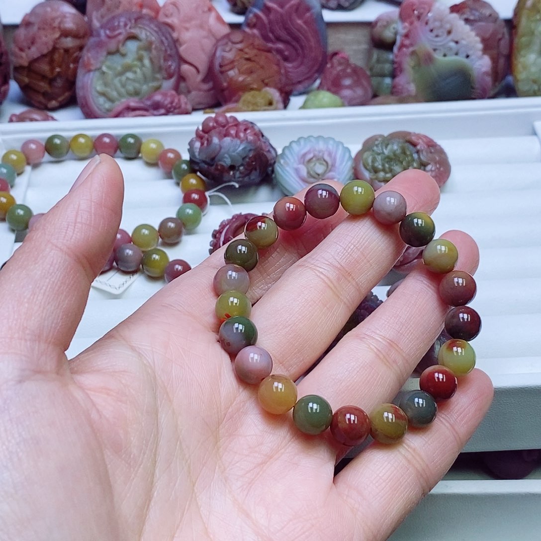 玛瑙/玉髓盐源玛瑙手链未镶嵌