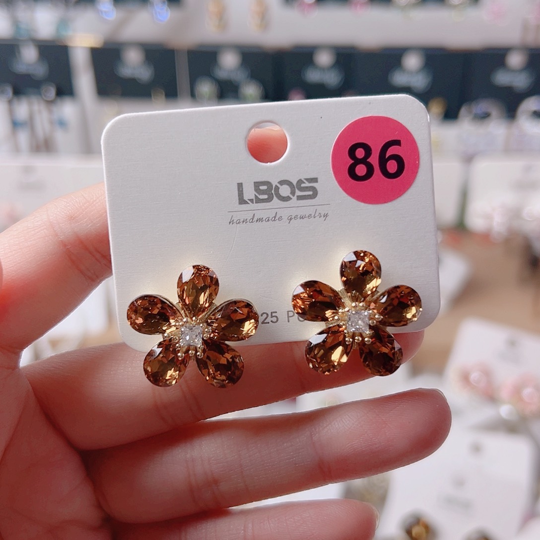 琉璃纯铜合金耳环的